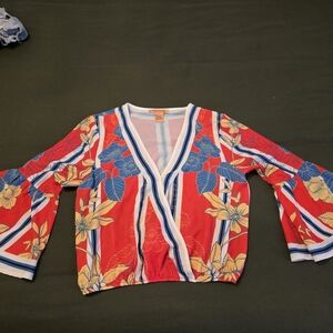 Flying Tomato Multicolor V-Neck Top